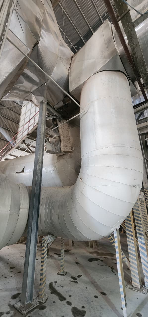Process duct installation in industrial plant