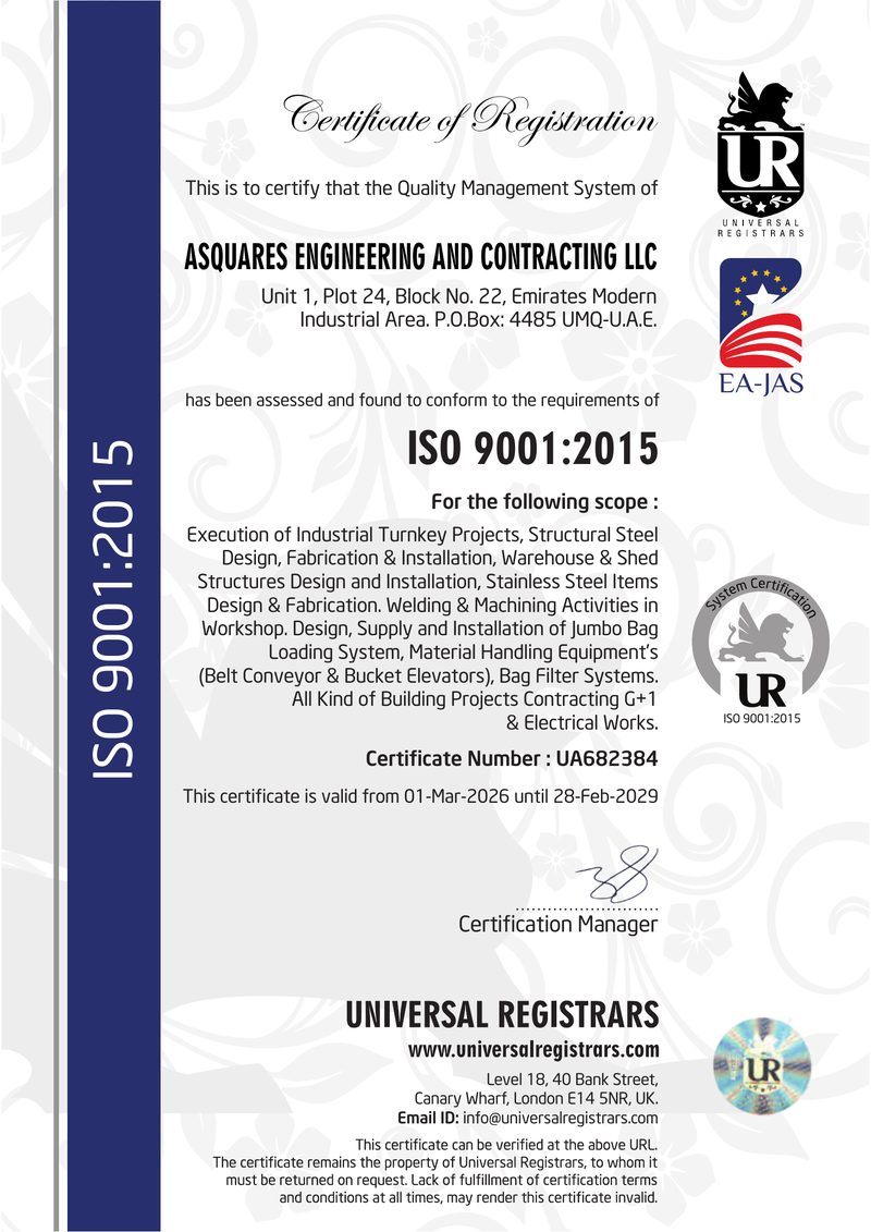 ISO 9001:2015 Certificate
